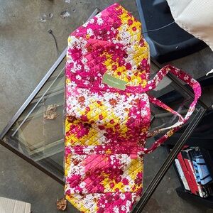 Vera Bradley Pink and Yellow Floral Travel Bag